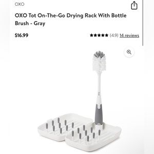 OXO DRYING RACK WITH BOTTLE BRUSH